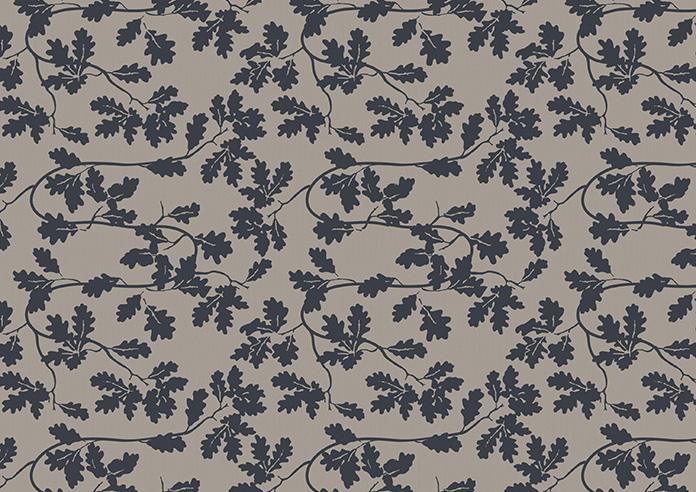 Oak Leaves Velvet, Monochrome - Twist&Fit Roman Blind - Image 7